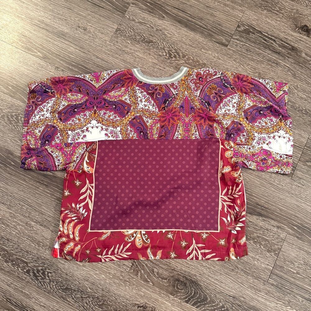 Tiny For Anthropologie ZigZag Patterned Short Sleeve Blouse - Picture 6 of 6